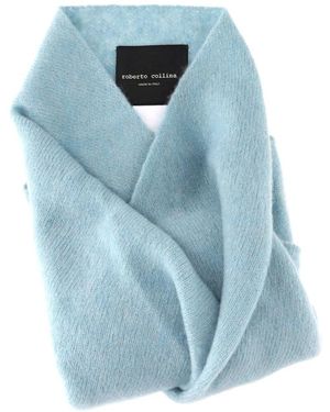 Roberto Collina Bandana Aus Kaschmir Und Seide - Blau