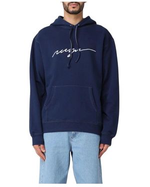 MSGM Blaue Signature Logo Hoodie