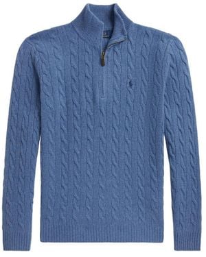 Ralph Lauren Pullover Mit Halbem Reißverschluss Und Rollkragen - Blau