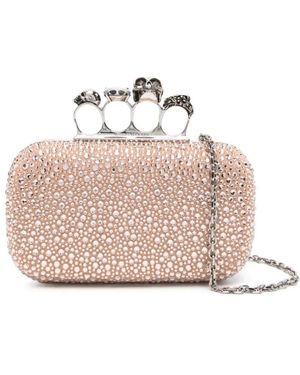McQueen Rosa Twist-Lock Schultertasche - Pink