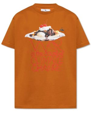 Vivienne Westwood T-shirt mit druck - Orange