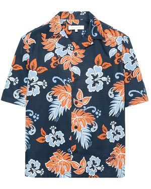 Maison Kitsuné Short Sleeve Shirts - Blue