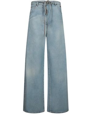 MSGM Blauwe Katoenen Jeans Voor Vrouwen