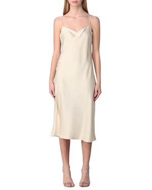 Theory Elegantes Seidenes Slipkleid - Natur