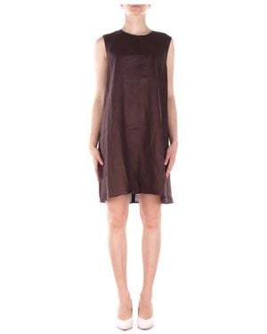 Max Mara Kleedjes ,Bruin ,Mm Jurken Donkerbruin - Rood