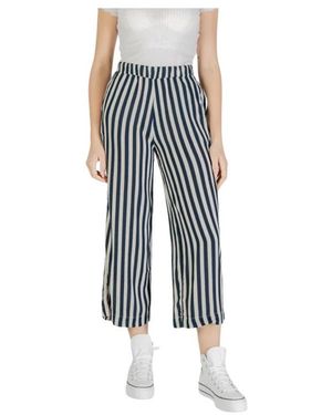 Ichi Cropped Trousers - Blue