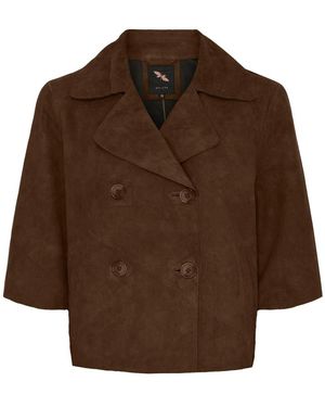 Btfcph Korte Suède Trenchcoat - Bruin