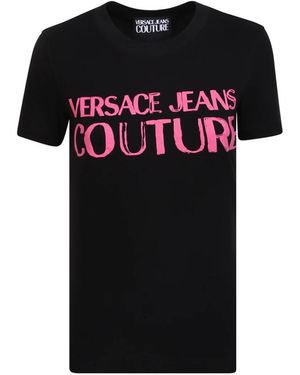 Versace Jeans Couture Logo-Print T-Shirt - Schwarz