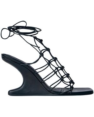 Rick Owens Schoenen ,Zwart ,Leer Web Cantilever 8 Sandalen - Blauw