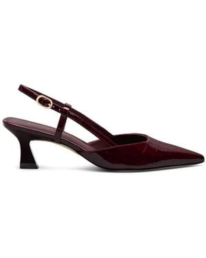 Stuart Weitzman Schoenen ,Rood ,Leer Vinnie 50 Slingback - Bruin