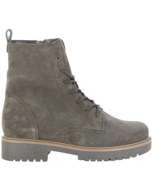 Gabor Schoenen ,Grijs ,Veterschoen Enkellaars
