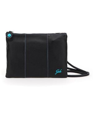 Gabs Schwarze Lederclutch Mit Verstellbarem Riemen