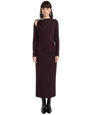 Marella Kleedjes ,Rood ,Leer Mllpatto Maxi Jurk