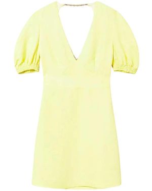 Twinset Kleedjes ,Geel ,Linnen Short Kleedjes