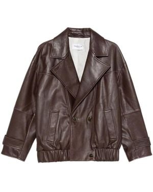 Marella Leather Jackets - Marrone