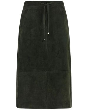 Max Mara Rokken ,Groen ,Suède Smm Gazza Longuette Rok