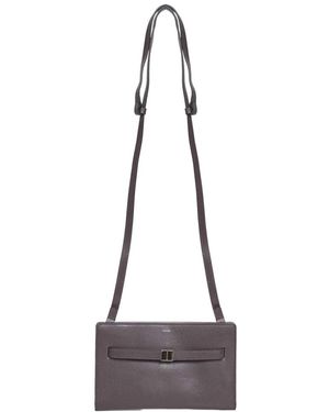 TOTEME Leren Crossbodytas Met Riem - Grijs