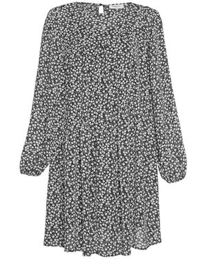 Moss Copenhagen Kurzes Weites Kleid Arctic Ice Flower - Grau