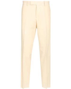 Fendi Wollen Gabardine Broek - Naturel