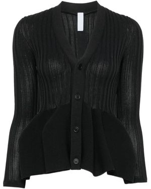 CFCL Truien & Vesten ,Zwart ,Polyester Pottery Peplum Rib Cardigan