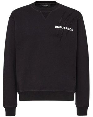 DSquared² Baumwoll-Sweatshirt Mit Einzigartigem Design - Schwarz