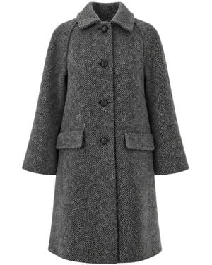 Max Mara Single-Breasted Coats - Gris