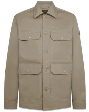 Belstaff Overhemden ,Katoen Forge Katoenen Canvas Jas - Groen