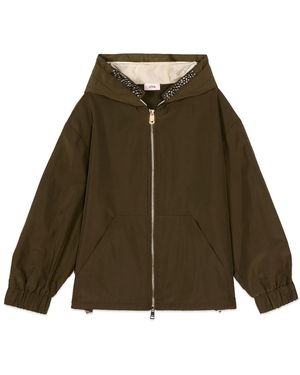 Oltre Nylon Jas Met Juweeldetails - Groen