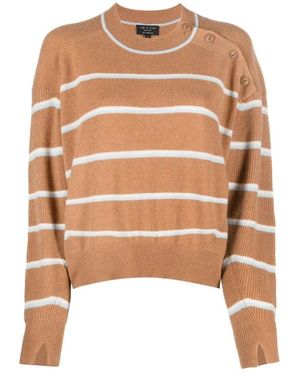 Rag & Bone Truien & Vesten ,Kasjmier Kasjmier Streep Trui - Naturel