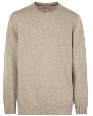 Brunello Cucinelli Round-Neck Knitwear - Natural