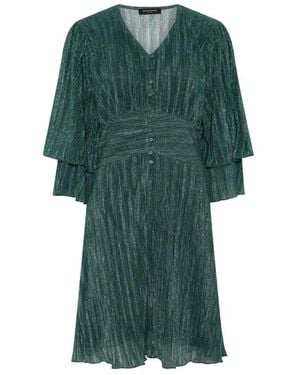 Bruuns Bazaar Wald Glimmer Kleid Mit Volantärmeln - Grün