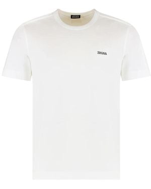 ZEGNA T-Shirt Met Ronde Hals - Wit