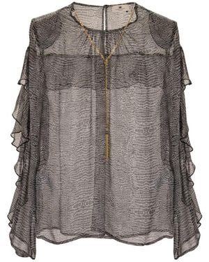 Elisabetta Franchi Blouses - Grey