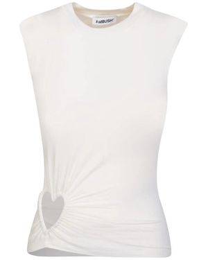 Ambush Tops ,Wit ,Katoen Elegante Witte Mouwloze Top