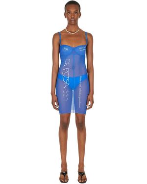 DI PETSA Wet Dreams Bra Jurk - Blauw