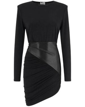 ANDAMANE Asymmetrisches Wickelkleid Kurz - Schwarz