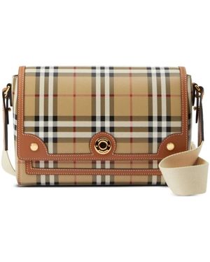 Burberry Luxuriöse leder-schultertasche mit karomuster - Mettallic
