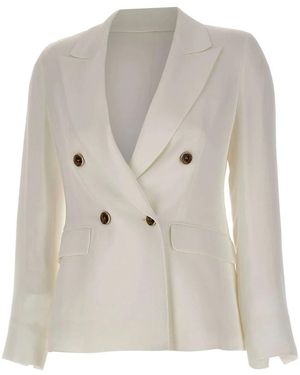 Marella Jassen ,Wit ,Leer Charme Blazer - Grijs
