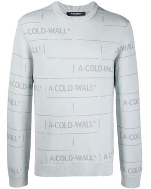 A_COLD_WALL* Chain Jacquard Crew Knit - Blauw