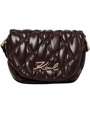 Karl Lagerfeld Kkuilted Kleine Schultertasche - Schwarz