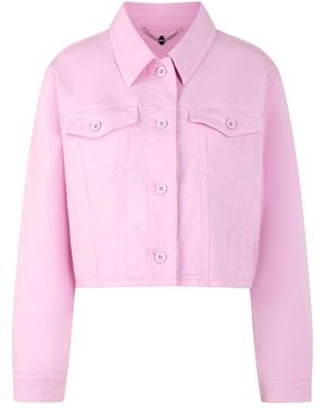 Marc Cain Kurze Jeansjacke Aus Baumwollstretch - Pink