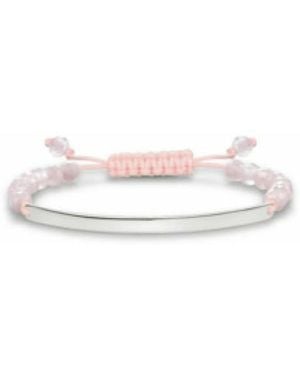 Thomas Sabo Elegant Armband Met Rozenkwarts Kralen - Wit