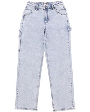 Guess Timmerman Pant Acid Wash Gereedschapszakken - Blauw