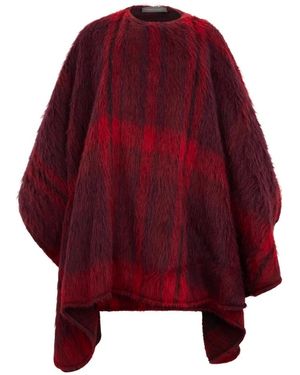Alberta Ferretti Weiter Wollumhang - Rot