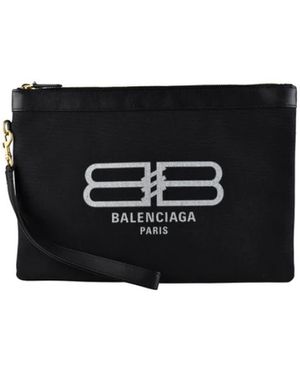 Balenciaga Tassen ,Zwart ,Katoen Jumbo Flat Pouch