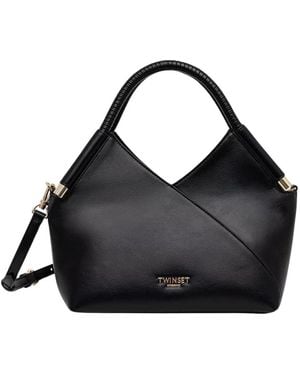 Twinset Tassen ,Zwart ,Leer Schoudertas