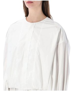 Thelatest Overhemden ,Wit ,Shirt Met Ronde Hals En Lange Mouwen
