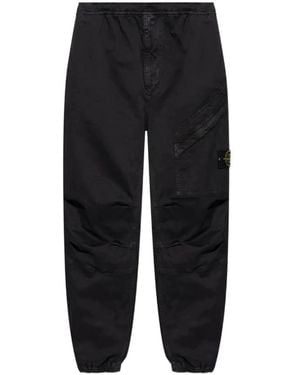Stone Island Broeken ,Zwart ,Katoen Pantalone Loose