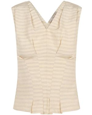 Cortana Sleeveless Tops - Natural