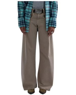 Replay Jeans ,Wijde Jeans - Grijs